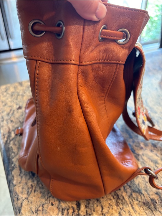 Lancaster Paris Soft Vintage Nova Full-Grain Cowhide Leather Backpack Cognac main image 9